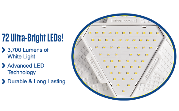 72 ultra-bright LEDs